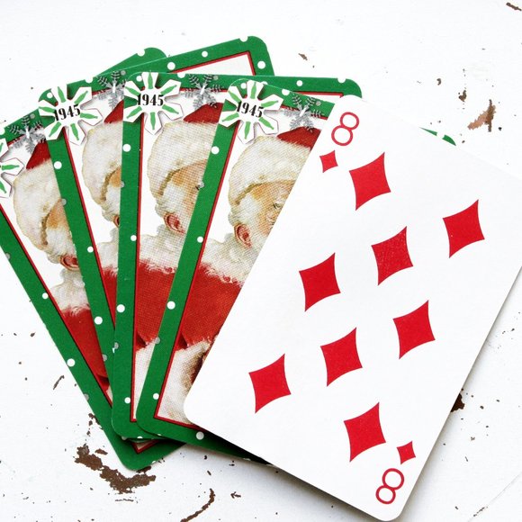 (Lot of 5) Swap Playing Cards Coca-Cola Santa 1990's Vintage Christmas Ephemera - Picture 2 of 7